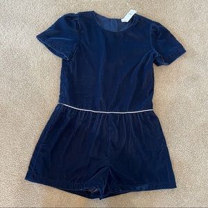 NWT Gap Kids Navy Velvet Romper size 10 $54